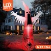 Joyfy 12 FT Halloween Inflatables Outdoor Decorations, Giant Ghost Inflatable with 3-Colored Flashing Flame Light for Halloween Yard Garden Lawn Decor - 2 of 4