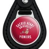 Sacred Heart University Pioneers Logo Black Leather Keychain - 3 of 4