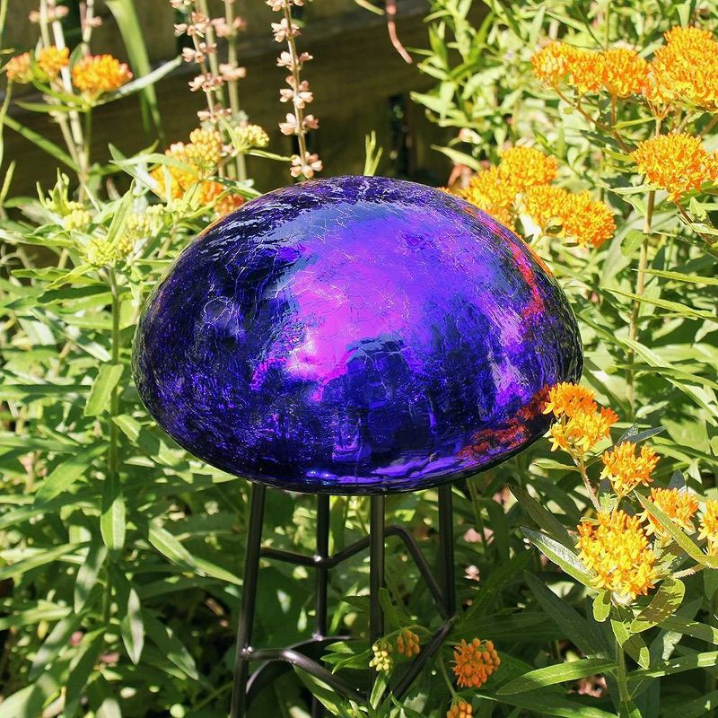 9" Glass Toadstool Gazing Globe Ball - Achla Designs, 5 of 6