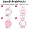Big Dot of Happiness Tying the Knot Bridal Shower Game Pack, Pink Bow Wedding Shower Game Bundle, 4 Different Games - 10 Cards of Each - 3 of 4