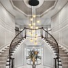 14-Lights Alabaster Staircase Chandelier - 2 of 4