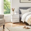 CAVINAS 2-Drawer Dresser,Set of 2,Modern Storage Cabinet Dresser for Bedroom or Entryway,Metal Frame and Wooden Top - 4 of 4