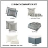 Lyngins 12-Piece Complete Bed Set, Paisley Jacquard Comforter Set, 100% Cotton Bed Sheets Set, Euro Shams & More, Queen Bedding Set - 3 of 4