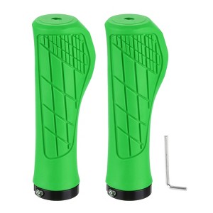 Unique Bargains Non-Slip Fit 7/8" Mountain Road MTB Scooter Bicycle Handlebar Grips 1 Pair 5.31" - 1 of 4