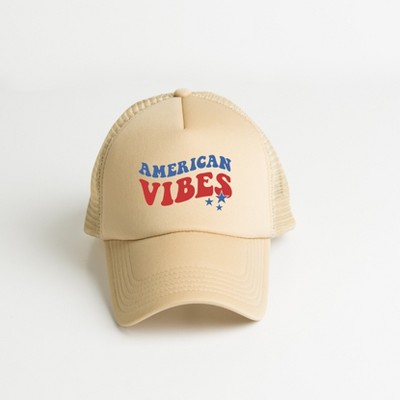 Simply Sage Market American Vibes Wavy Stars Foam Trucker Hat