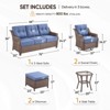 Gymojoy Outdoor Sofa Swivel Chair Ottoman with Coffee Table Patio Funiture Set - 3 of 4