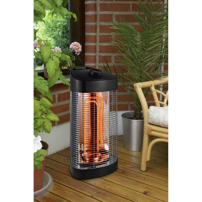 Oscillating Portable Infrared Electric Outdoor Heater - Black - EnerG+, 4 of 8