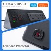 Desktop Power Station, 4 Outlets, 3 USB & USB-C PD, Surge Protector, Clamp Mount, ETL Listed - 4 of 4