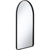 Uttermost Clara Arch Top Vanity Decorative Wall Mirror Modern Beveled Matte Black Metal Frame 24" Wide for Bathroom Bedroom Living Room Home Entryway - 4 of 4