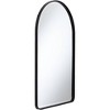 Dandridge Matte Black Metal 24 x 39 Arch Top Wall Mirror - #310H1