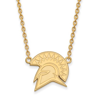 Black Bow Jewelry 10k Yellow Gold San Jose State Spartans NCAA Necklace 18 Inch