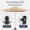 Best Choice Products Fillable Plastic Patio Umbrella Base Stand, Pole Holder w/ Adjustment Knob, Round Dome - 4 of 4