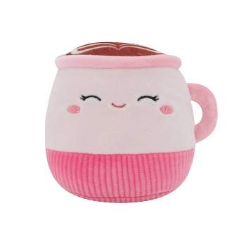 Squishmallows 3.5" Emery The Latte Squeaky Plush Dog Toy