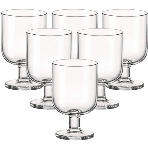 Vikko 5.5-Oz SMALL Wine Glasses: Beautiful Round Dessert Wine Glasses - Set  of Wine Glasses - Durable Stemmed Wine Glasses - Dishwasher Safe Thick
