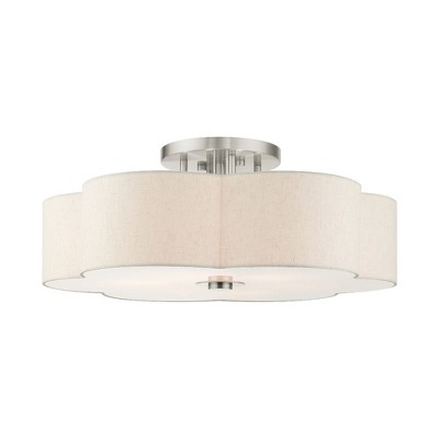 Livex Lighting Solstice 6 - Light Semi-Flush Mount in  Brushed Nickel