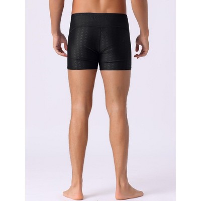 INSPIRE CHIC Men's Casual Summer Solid Color Elastic Waist Swimming Training Swim Trunks Black 36 — фото 3
