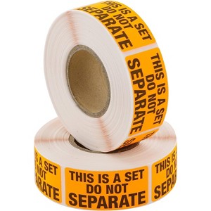 SCS Direct This is a Set Do Not Separate Shipping Labels - 1000 Fluorescent Orange (1" x 2") FBA Compliant Label Stickers (2 Rolls of 500) - 1 of 2