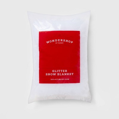15in x 8ft Snow Blanket with White Glitter Decorative Snow - Wondershop™