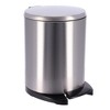 Evideco French Home Goods Soft Close Lid Round Metal Step Trash Can Waste Bin 6-liters-1.6-gal. - 2 of 4