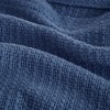100% Cotton Solid Basket Weave Construction Bed Blanket, Knit Textile Lightweight Breathable Bedspread for Year-Round Use - 3 of 4