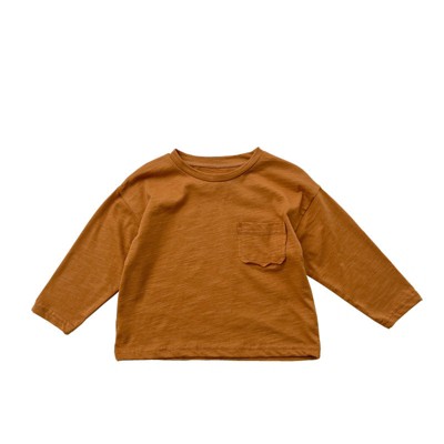 MyKids-USA Baby Solid Color Pocket Patched Design Casual Shirt
