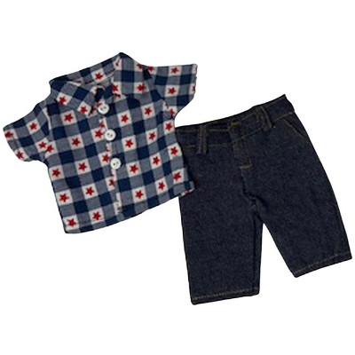 Doll Clothes Superstore Jeans And Patriotic Shirt For Little Baby Dolls