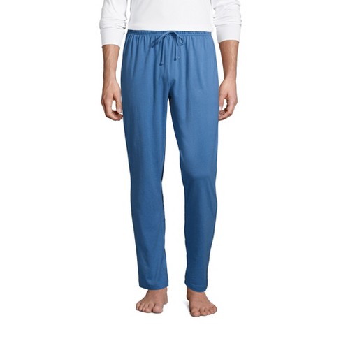 Lands' End Men's Tall Knit Jersey Sleep Pants - Medium Tall - Hazy Blue ...