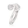 Ross-Simons 0.70 ct. t.w. Bezel-Set Diamond Bypass Ring in Platinum - 3 of 4