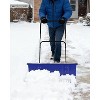 Snow Pusher Shovel with Wheels, Adjustable Ergonomic T-Handle Snow Plow for Driveway, Heavy Duty Wheeled Rolling Shovels with Angeled Blade£¬36in Blue - 4 of 4