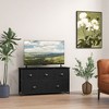 Costway Fabric Dresser Storage Unit Side Table w/ 5 Drawers Metal Frame Brown\Black Table Top - image 2 of 4