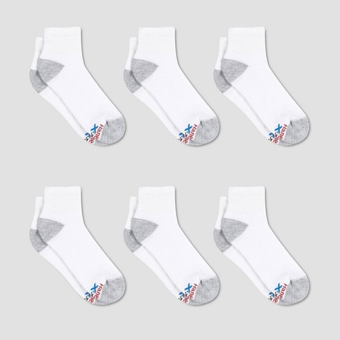 Hanes Premium Men's X-temp Breathable Ankle Socks 6pk - White 6-12 : Target