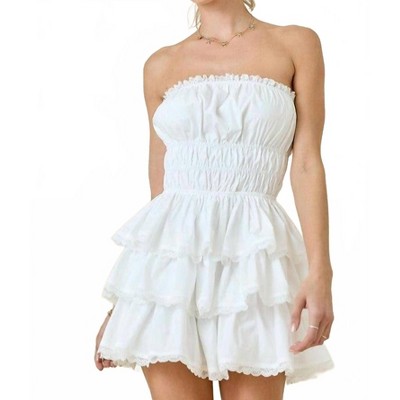Women's Wendy Lace Trimmed Romper - day + moon