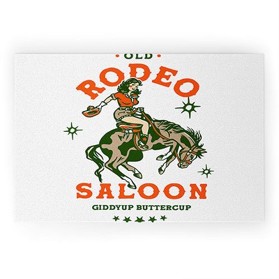 The Whiskey Ginger Old Rodeo Saloon Giddy Up Buttercup 36" x 24" Welcome Mat - Society6