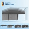 10x20 Heavy Duty Pop Up Canopy Tent w/Roller Bag, 4 Weight Bags, 8 Stakes & 6 Guy Ropes - 3 Height Adjustable - 4 of 4