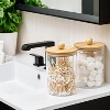 Set of 2 Large Glass Canisters with Airtight Bamboo Lids, Food Storage for Pantry Flour Pasta - 3 of 4
