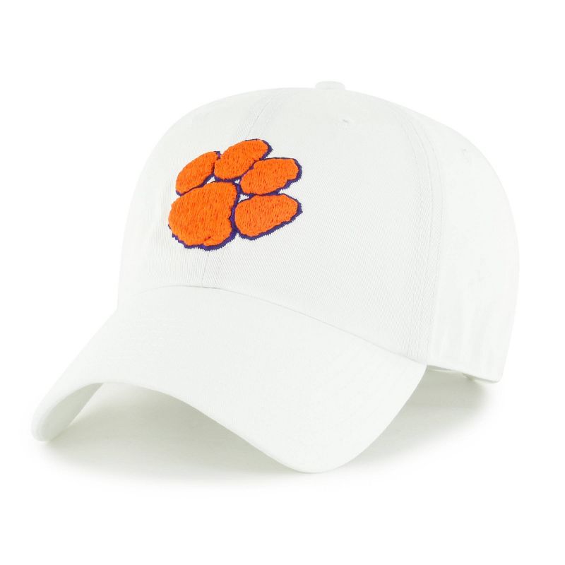 NCAA Clemson Tigers White Clean Up Hat, 1 of 3