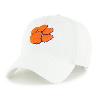NCAA Clemson Tigers White Clean Up Hat