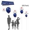 PartyWoo Balloons Navy Blue Pearl 18 12 10 5 Inch 85 pcs - 2 of 4