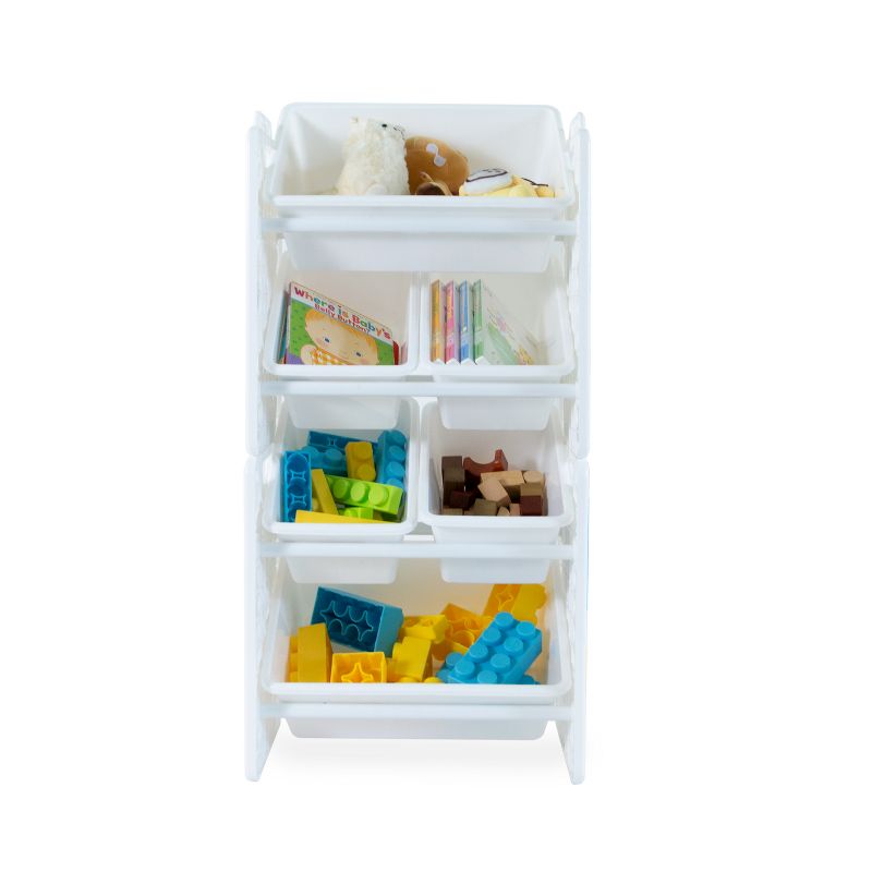 UNiPLAY Toy Organizer With 6 Removable Storage Bins and Block Play Panel, Multi-Size Bin Organizer, 2 of 10