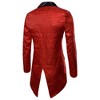 Cloudstyle Mens Sequin Tailcoat Swallowtail Suit Jacket Party Show Tux Dress Coat - 2 of 4