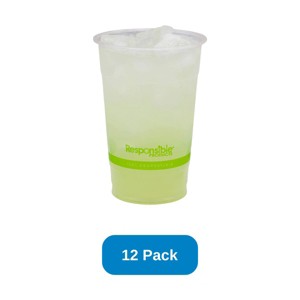 Responsible Products 20 oz Cold Cup Compostable Corn Plastic - Pack of 12 - 1 of 3