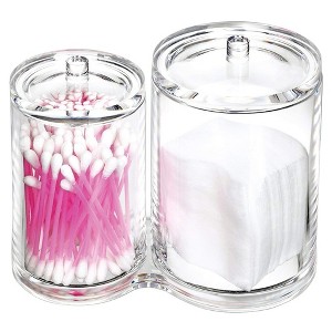 OnDisplay Acrylic Cotton Swab, Cotton Ball and Pad Organizer - 1 of 3