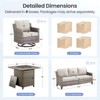 Outdoor Patio Furniture Set with Fire Pit Table and Swivel Rocking Chairs,5 Pieces Wicker Conversation Sets 3-Seater Sofa Couch Outside Furniture - 3 of 4