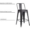 Lyngins Set of 2/4 Industrial Metal Bar Stools,Counter Chairs with Bucket Back,Stools for Kitchen Counter,Living Room - 4 of 4