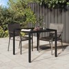 vidaXL Garden Dining Table Brown 35.4" x 35.4" x 29.5" Poly rattan - 2 of 4
