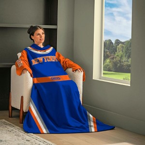 Snuggie New York Knicks  The Original Wearable Blanket with Sleeves & Pockets | Super Soft Fleece | As Seen on TV | Officially Licensed NBA Gear - 1 of 4