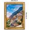 Americanflat 5x7 Picture Frame with Bamboo-Style Molding - Gold Bamboo Frame - Elegant Gallery Style Frames for Tabletop or Wall Display - Gold - 2 of 4