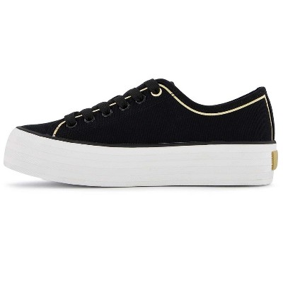 Женские кроссовки Andrea Platform Canvas Sneakers, 63381, Black, 10 — фото 2