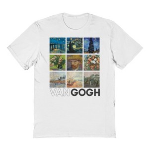 Pierce Archive Men's Van Gogh Art Vs Artist Short Sleeve Graphic Cotton T-shirt - 1 of 1