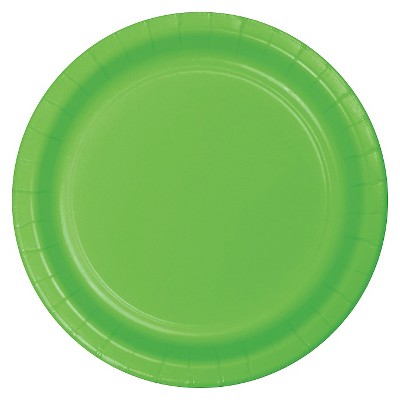 Fresh Lime Green 9" Paper Plates - 24ct